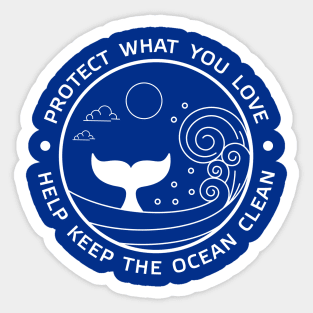 Protect whale and ocean Sticker